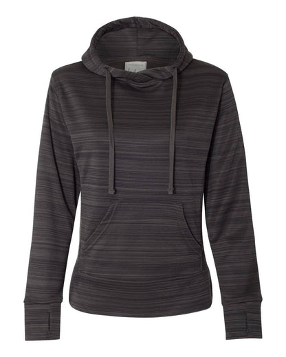 Women’s Performance Fleece Hoodie | Soft Striped Pullover wi