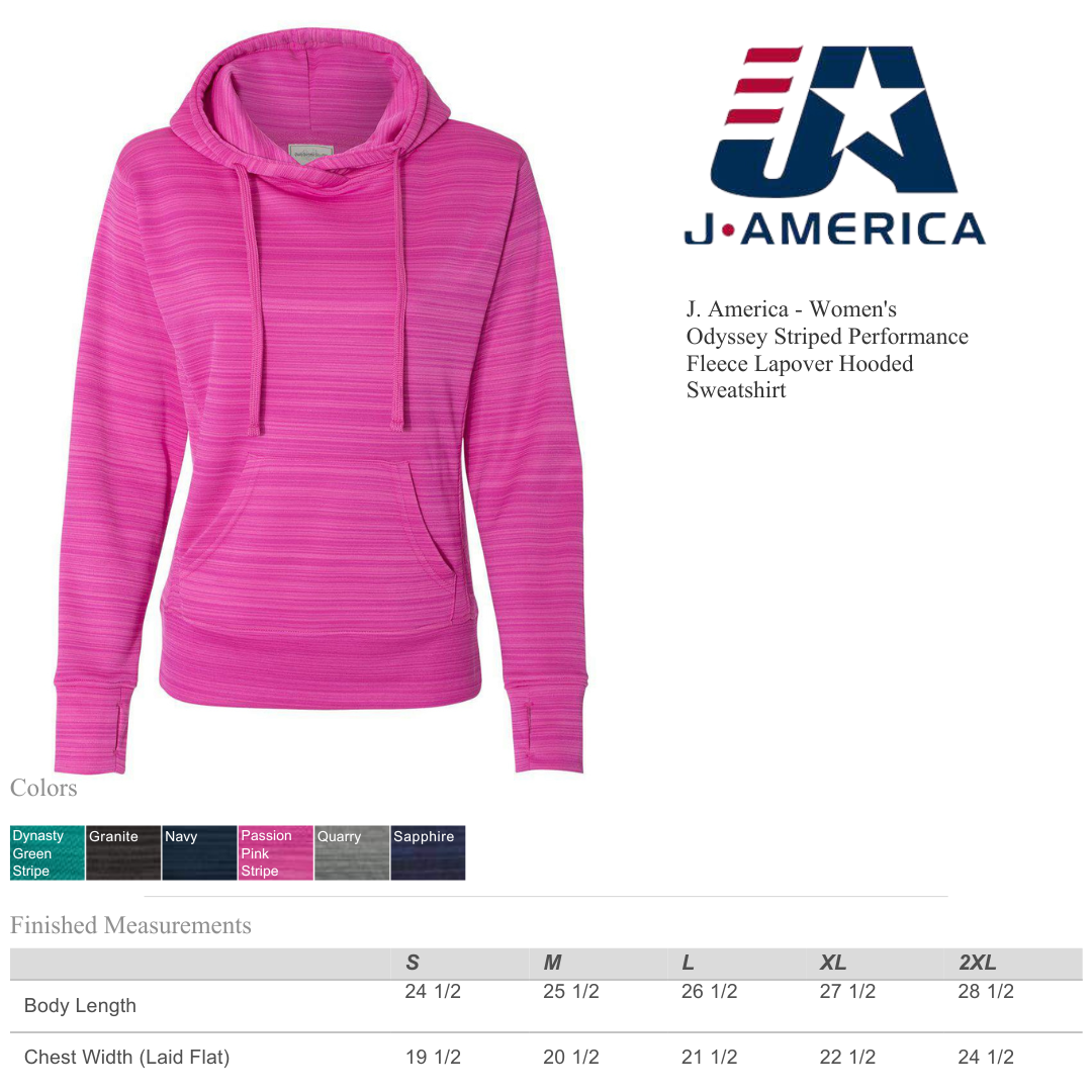 Women’s Performance Fleece Hoodie | Soft Striped Pullover wi