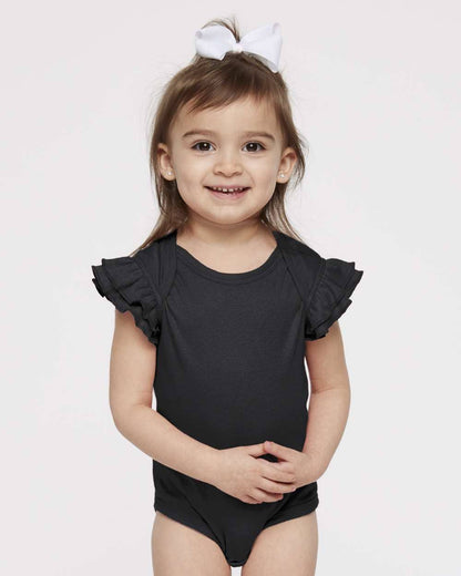 Infant Flutter Sleeve Cotton Bodysuit – Soft Baby One-Piece
