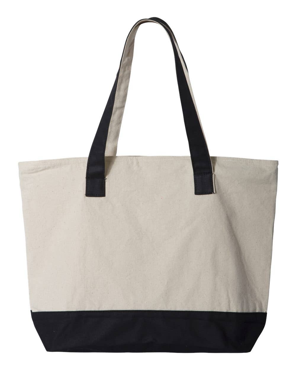 Large Zippered Canvas Tote Bag – Heavyweight Everyday Carry