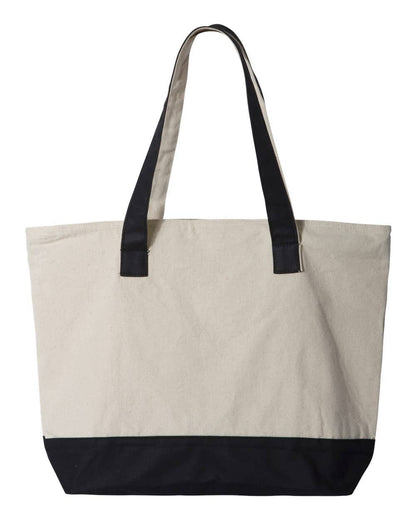 Large Zippered Canvas Tote Bag – Heavyweight Everyday Carry