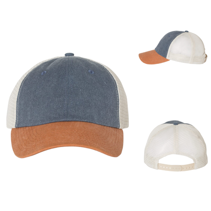 Vintage Style Pigment-Dyed Trucker Hat – Adjustable Fit