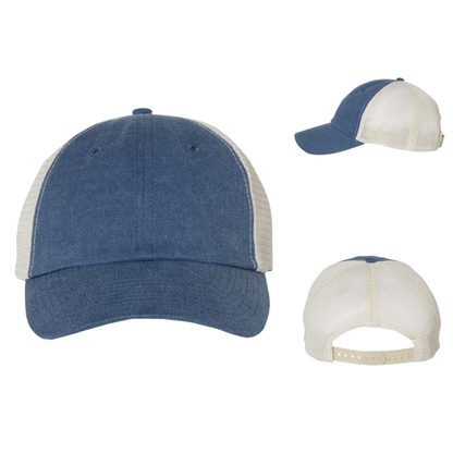 Vintage Style Pigment-Dyed Trucker Hat – Adjustable Fit