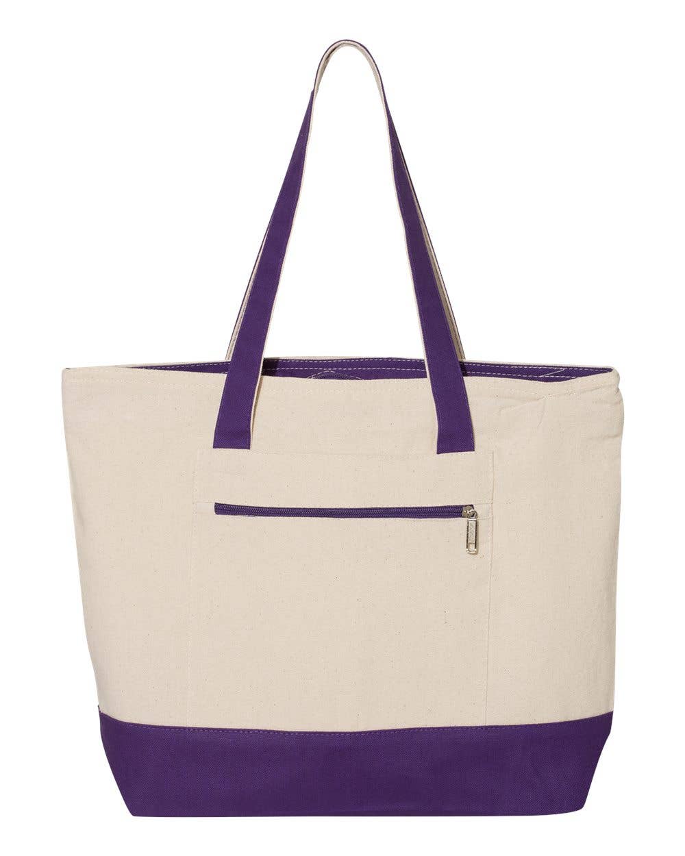 Large Zippered Canvas Tote Bag – Heavyweight Everyday Carry