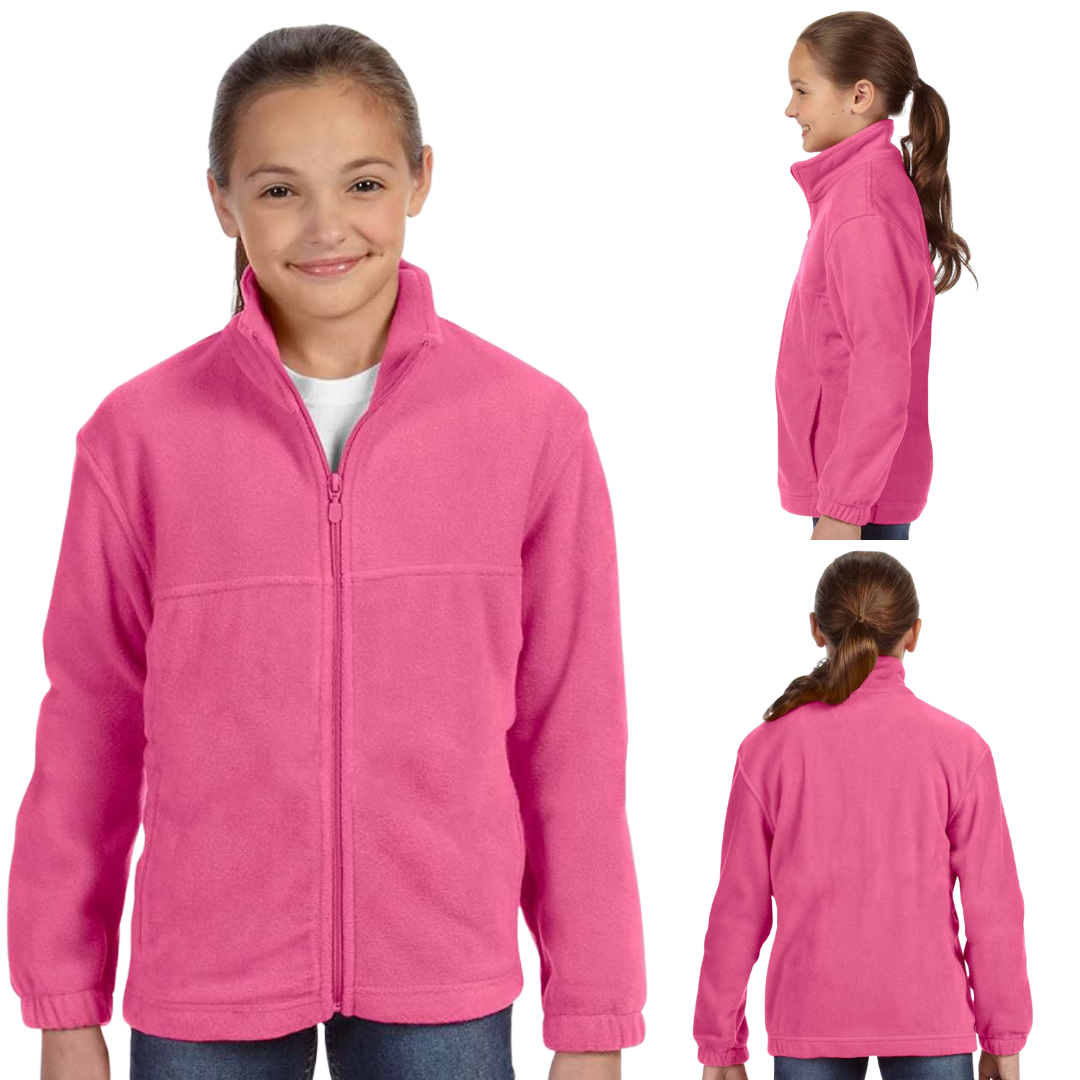 Youth Full-Zip Fleece Jacket | Soft Warm & Comfortable