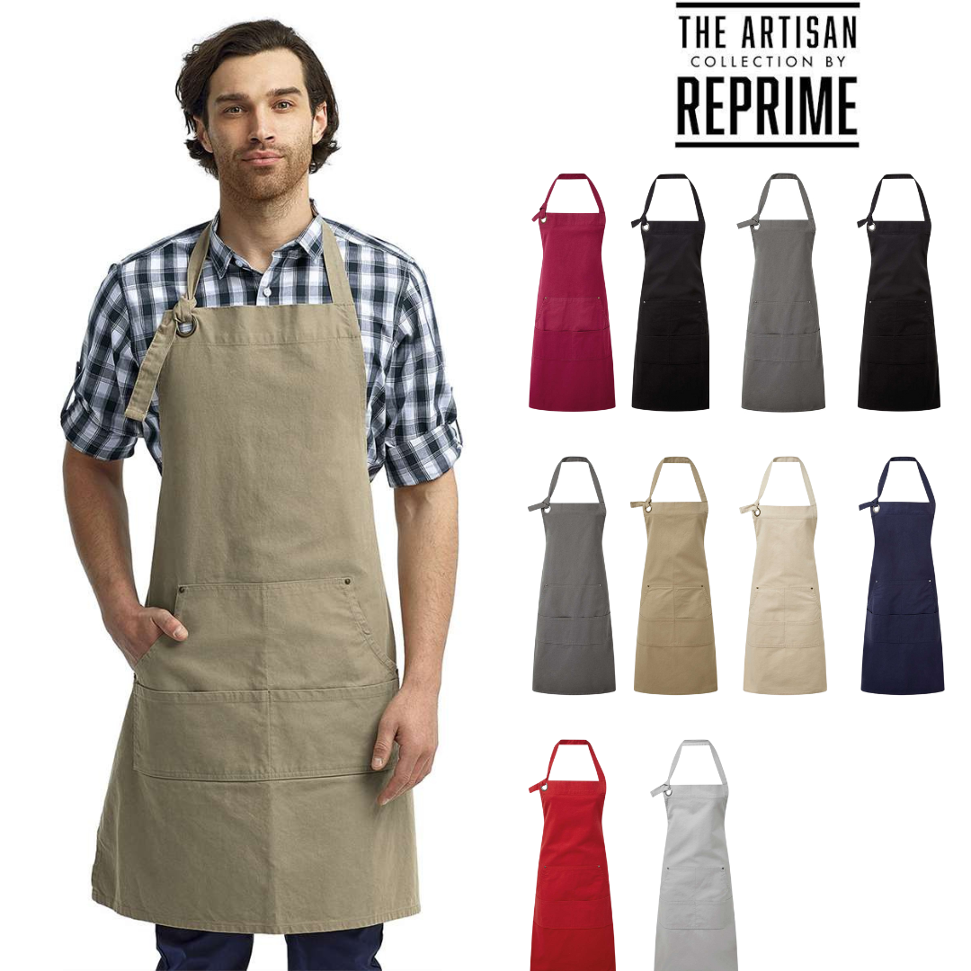 Artisan Heavy Cotton Apron – Adjustable Neck and Multi-Pocke