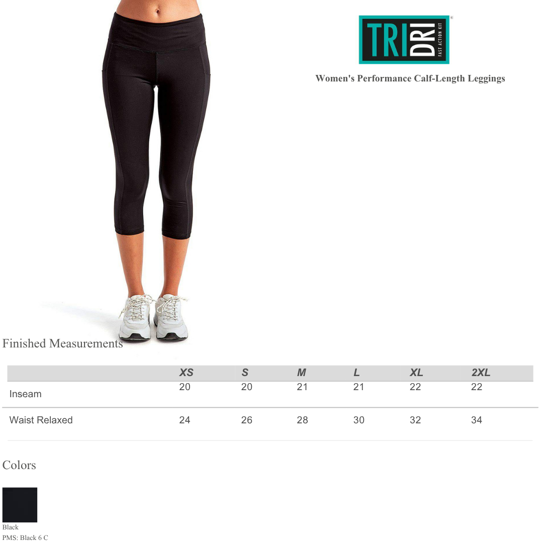Women's Capri Workout Leggings with Side Pockets Activewear