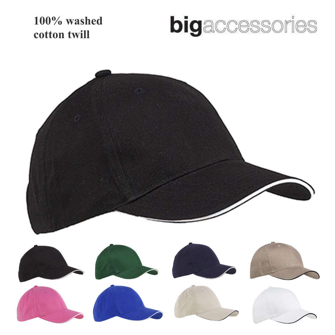 Brushed Twill Cotton Sandwich Cap – Adjustable Fit
