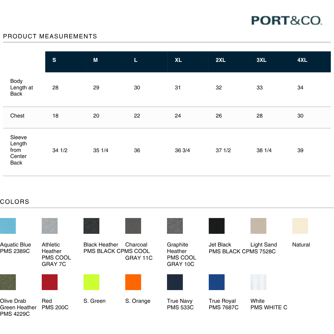 Lightweight Cotton Long Sleeve Tee for Brands Teams & Events
