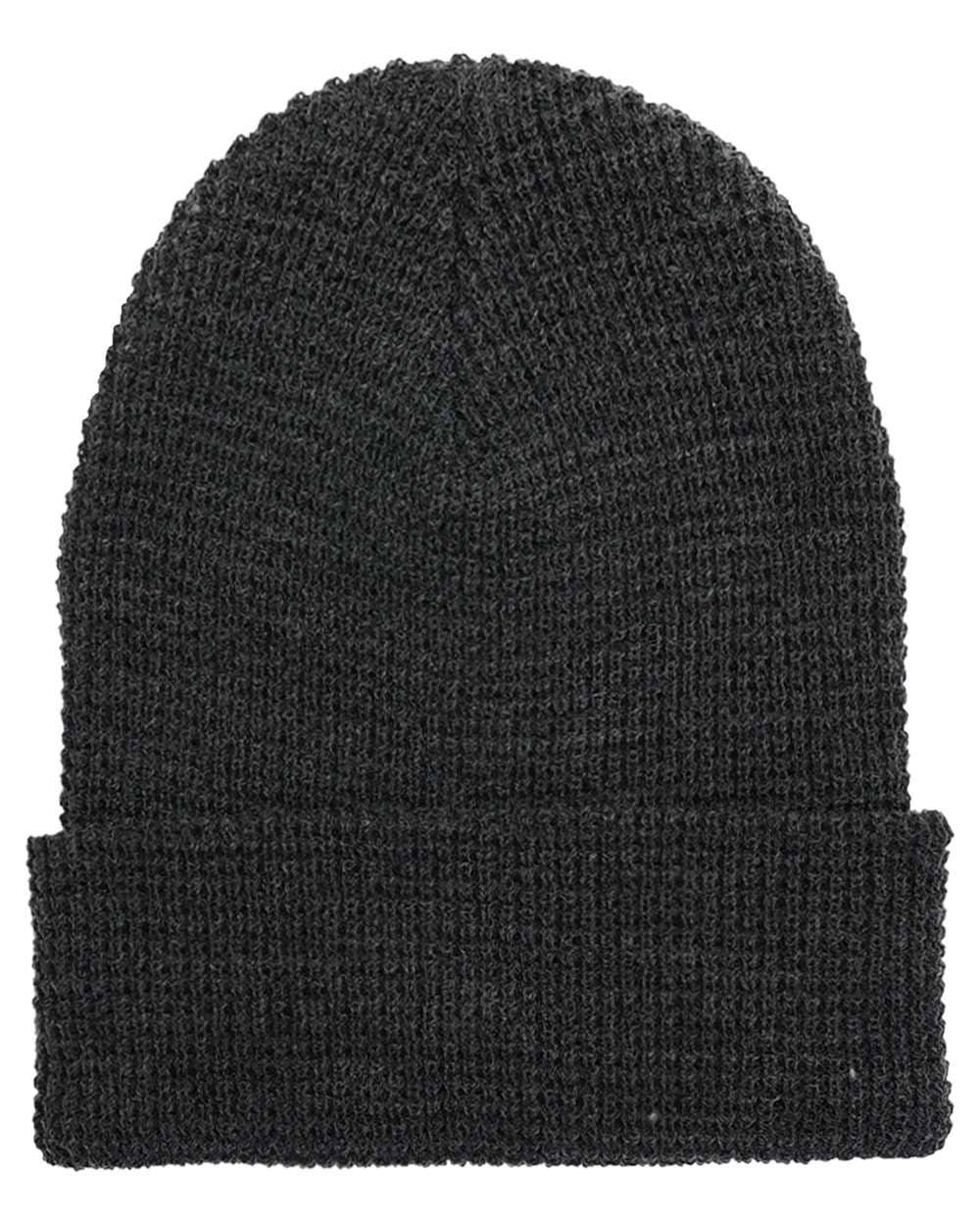 Unisex Waffle Cuffed Beanie – Classic Knit Winter Hat