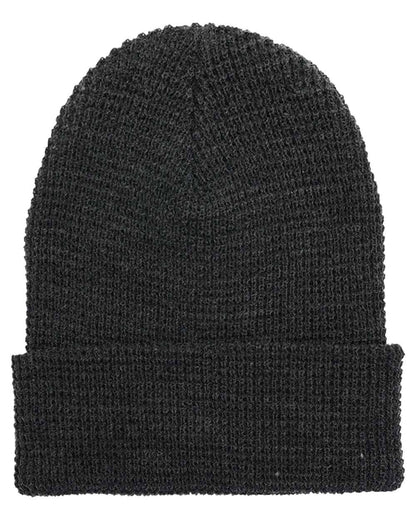 Unisex Waffle Cuffed Beanie – Classic Knit Winter Hat