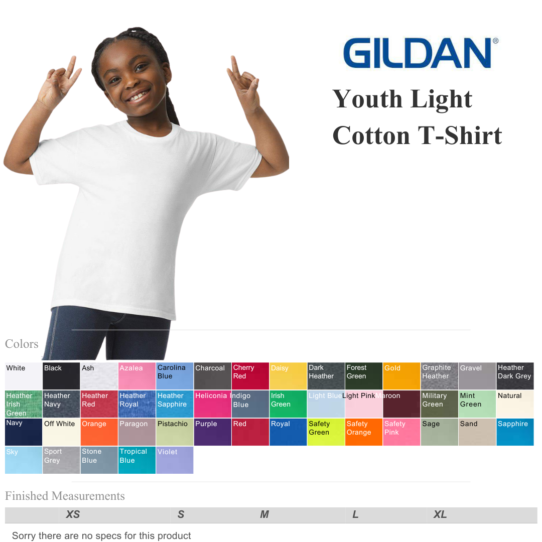 Youth Unisex Cotton T-Shirt – Soft Blank Kids Tee