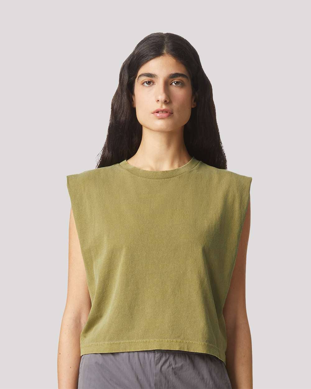 American Apparel | Women’s Heavyweight Muscle Tee | Boxy Fit