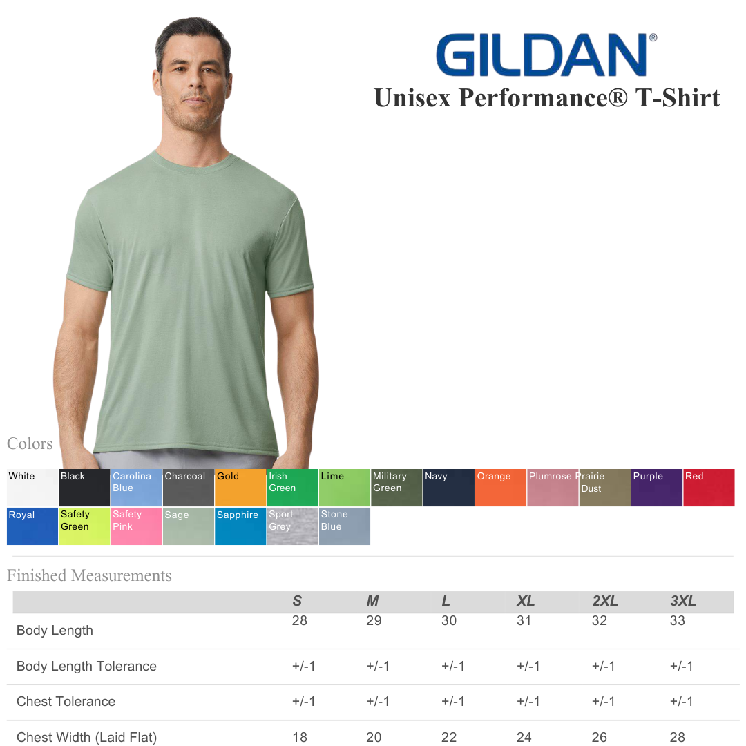 Unisex Gildan 42000 Performance Shirt | Sport & Everyday