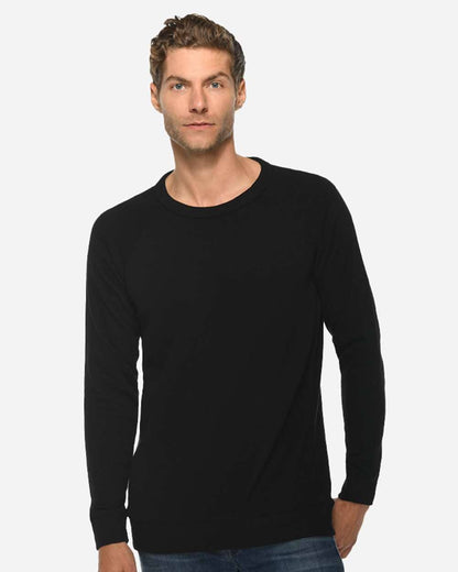Lane Seven Unisex Lightweight Loopback Terry Crewneck