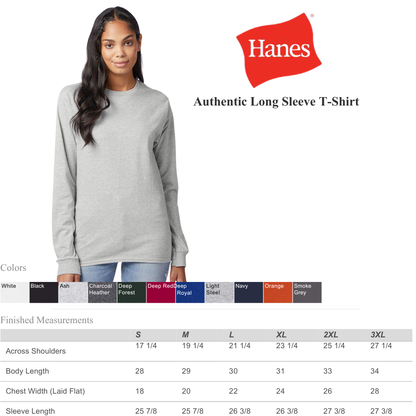 Hanes Long Sleeve Tee | 100% Cotton Classic Soft & Comfort