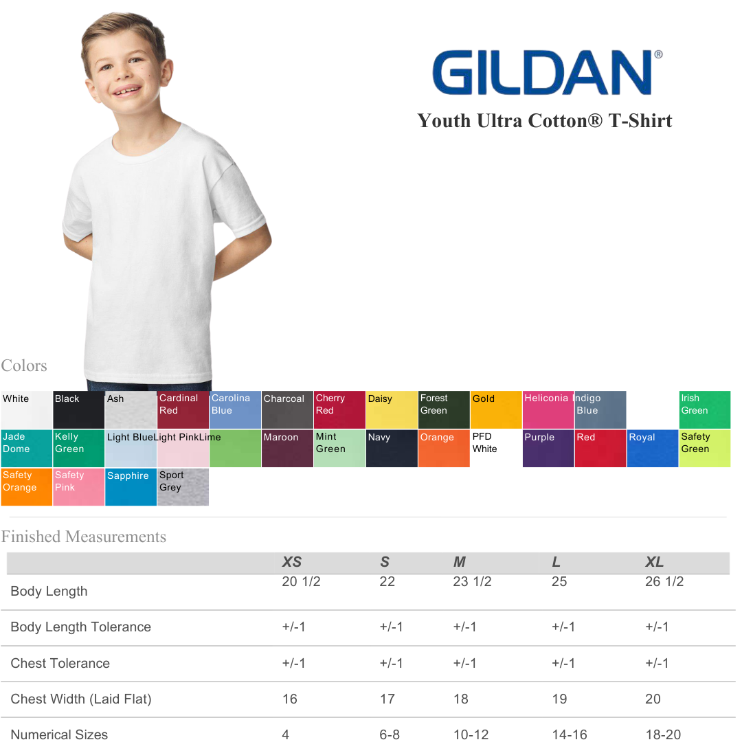 Youth Ultra Cotton T-Shirt | Classic Kids Heavyweight Tee