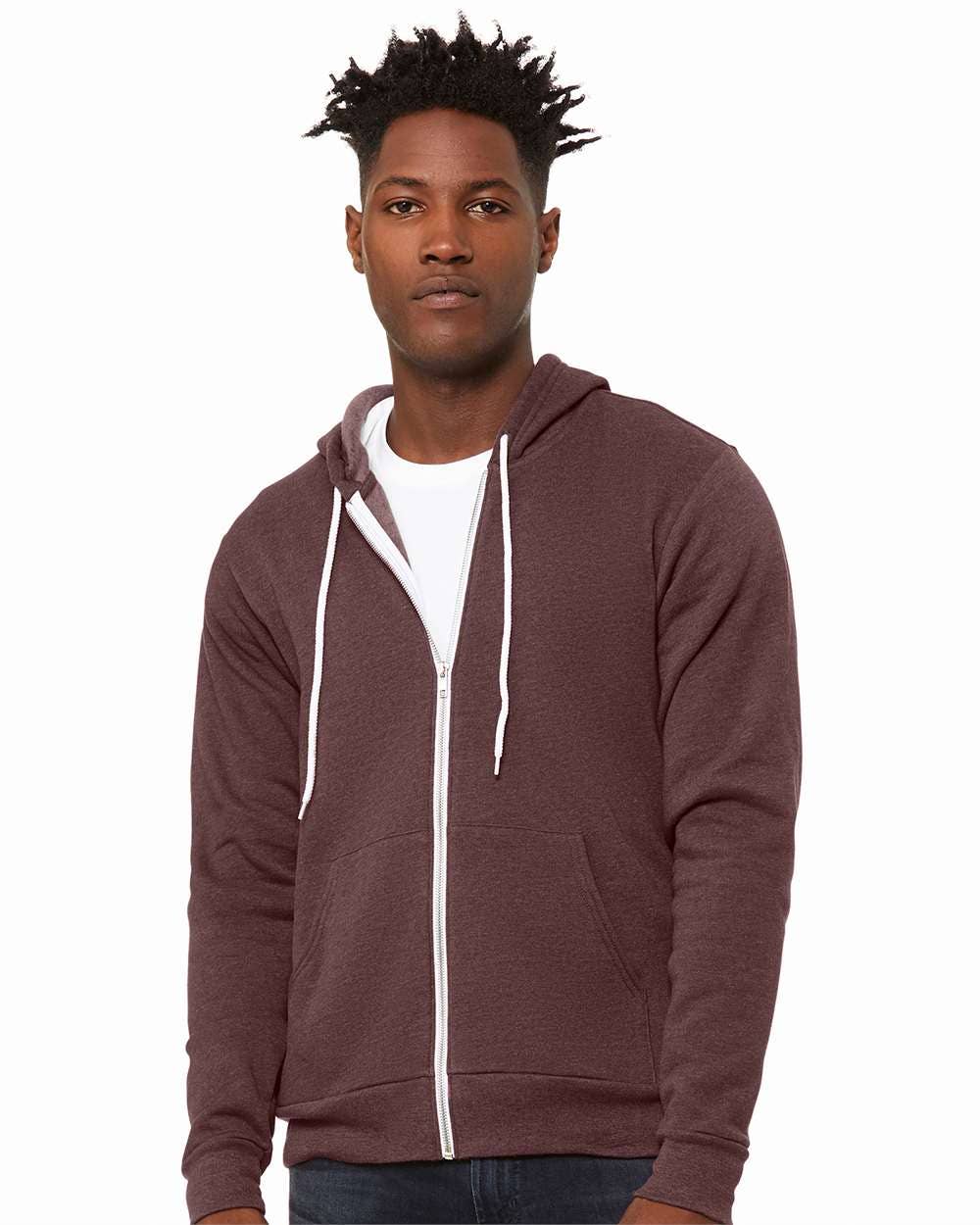 Unisex Sponge Fleece Full-Zip Hoodie | Comfort Soft Cotton