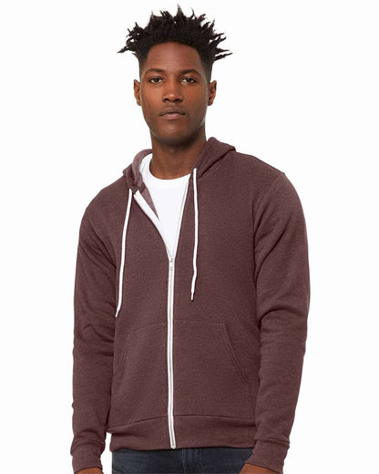 Unisex Sponge Fleece Full-Zip Hoodie | Comfort Soft Cotton