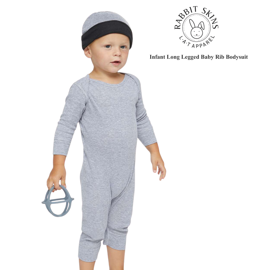 Rabbit Skins Infant Long Leg Rib Bodysuit – Soft Cotton