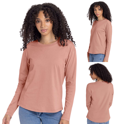 Women’s Relaxed Fit Long Sleeve Cotton T-Shirt