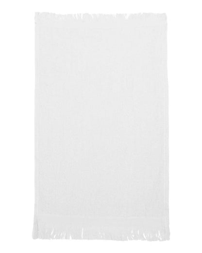 Q-Tees Fringed Fingertip Towel – 11” x 18” Cotton Towel