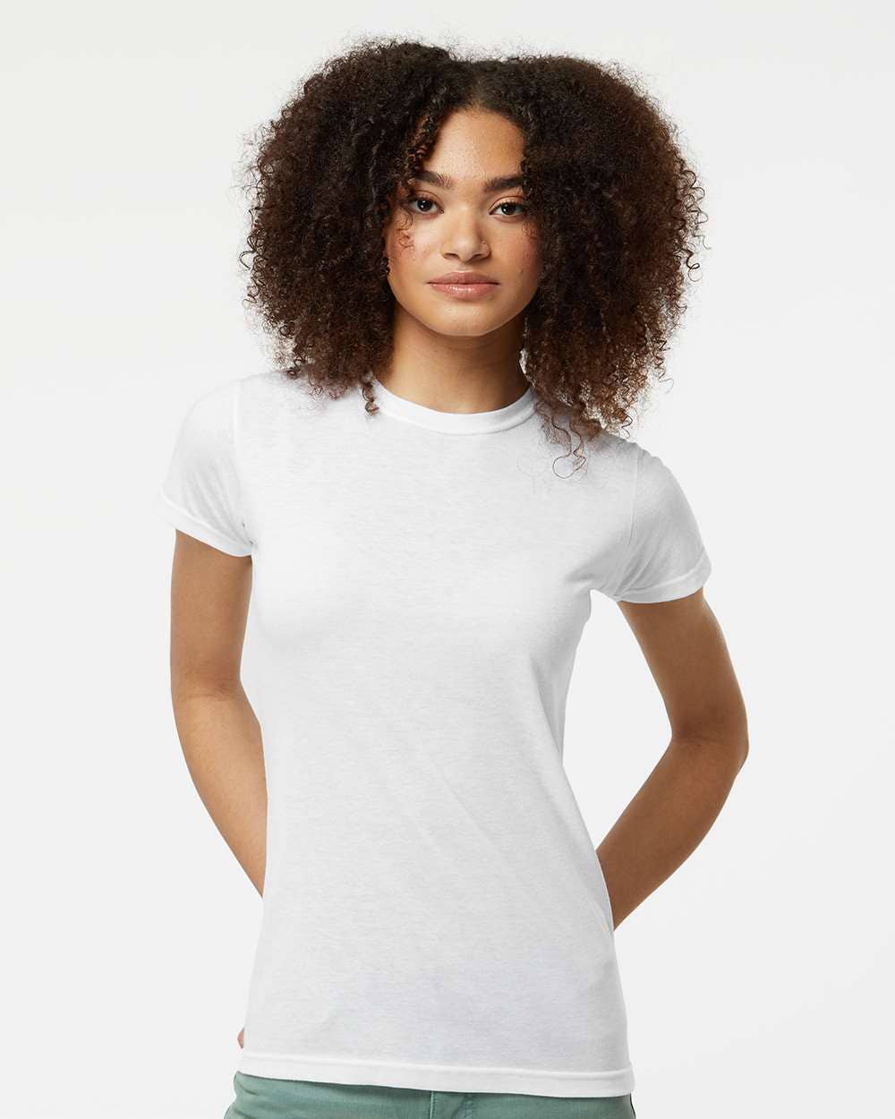 Tultex Women’s 240 Poly-Cotton T-Shirt | Soft Slim Everyday