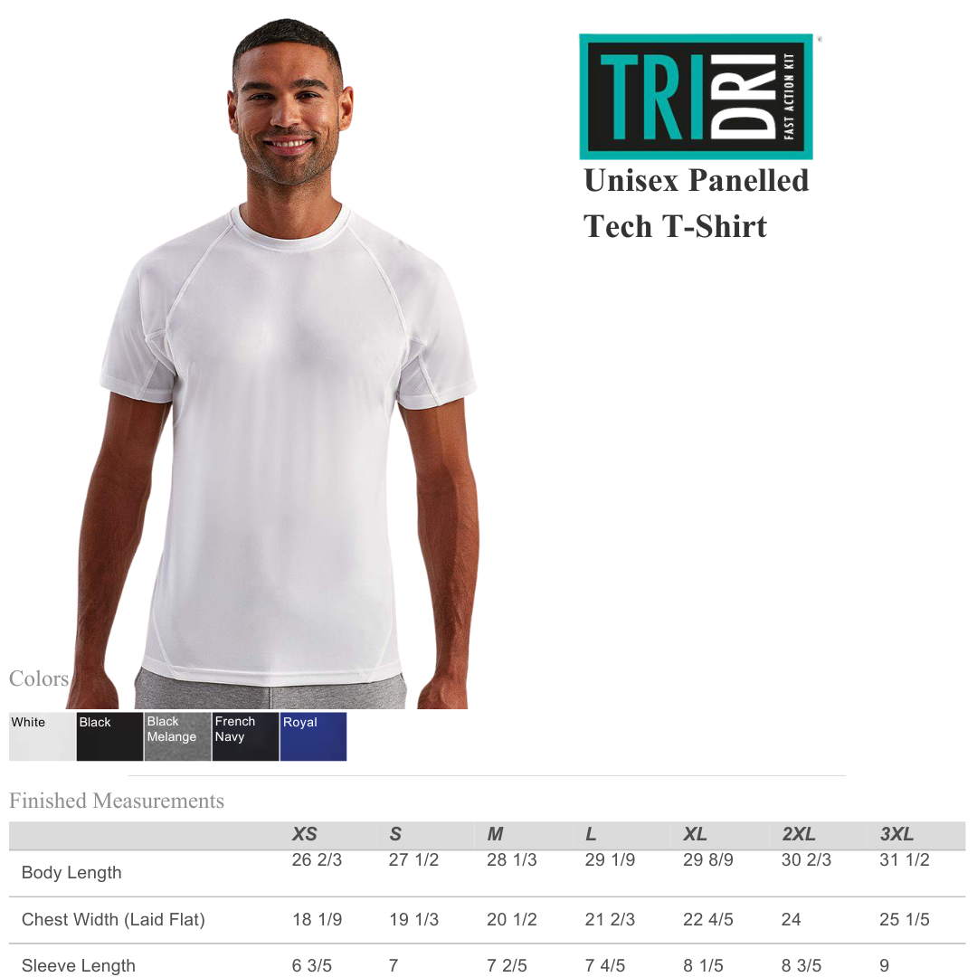 Unisex Performance Tech T-Shirt Lightweight Training & Gym
