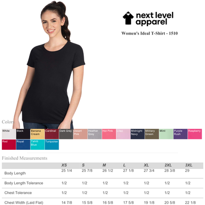 Next Level 1510 Women’s Ideal T-Shirt | Soft Fitted Tee