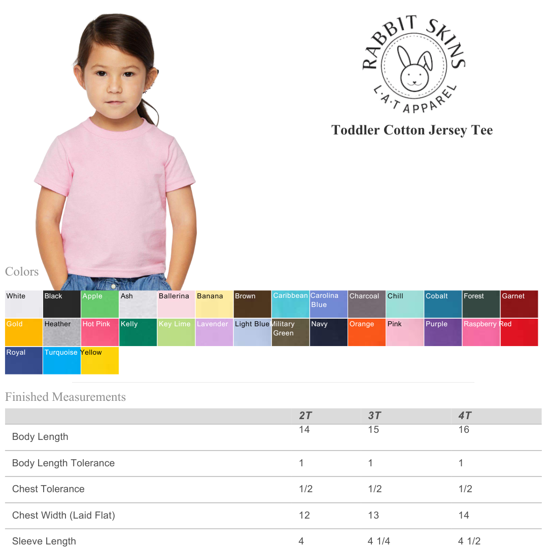 Rabbit Skins Toddler Cotton Jersey Tee (2T–4T) – Classic Fit