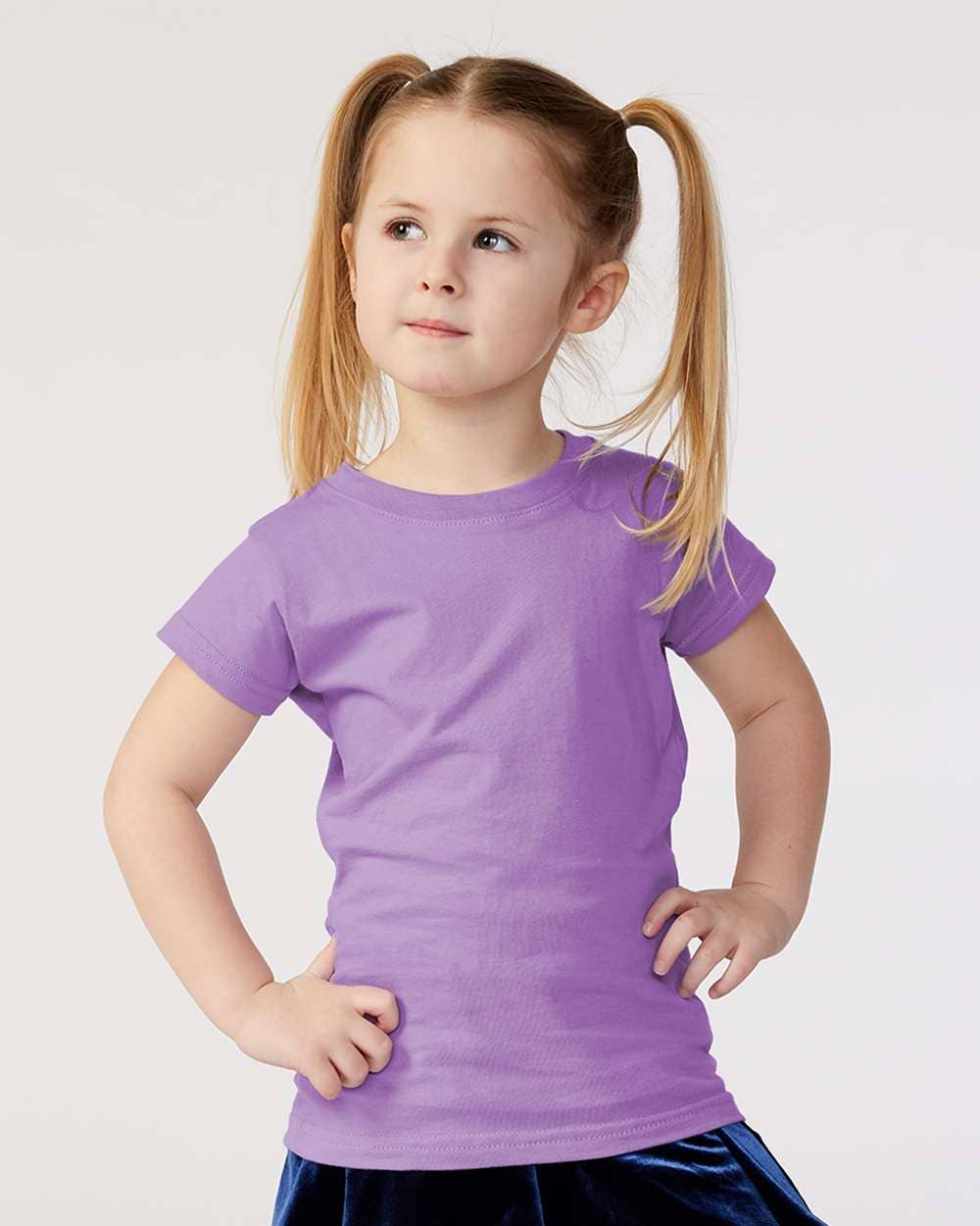 Toddler Girls Fine Jersey T-Shirt Soft Cotton Tee 2T–5/6
