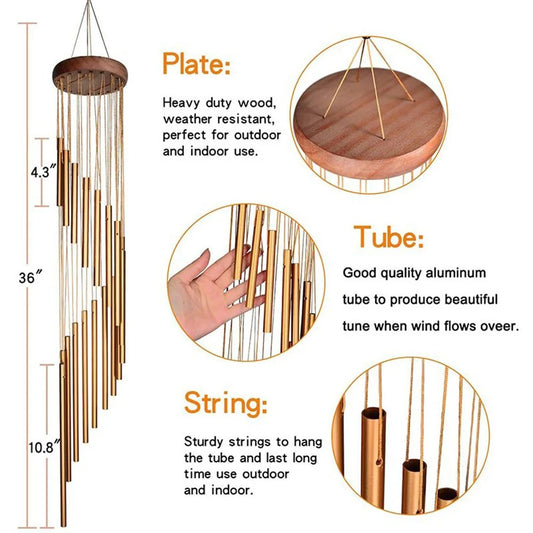 12 Tubes Aluminum Wind Chimes - TheWorldOfMYes