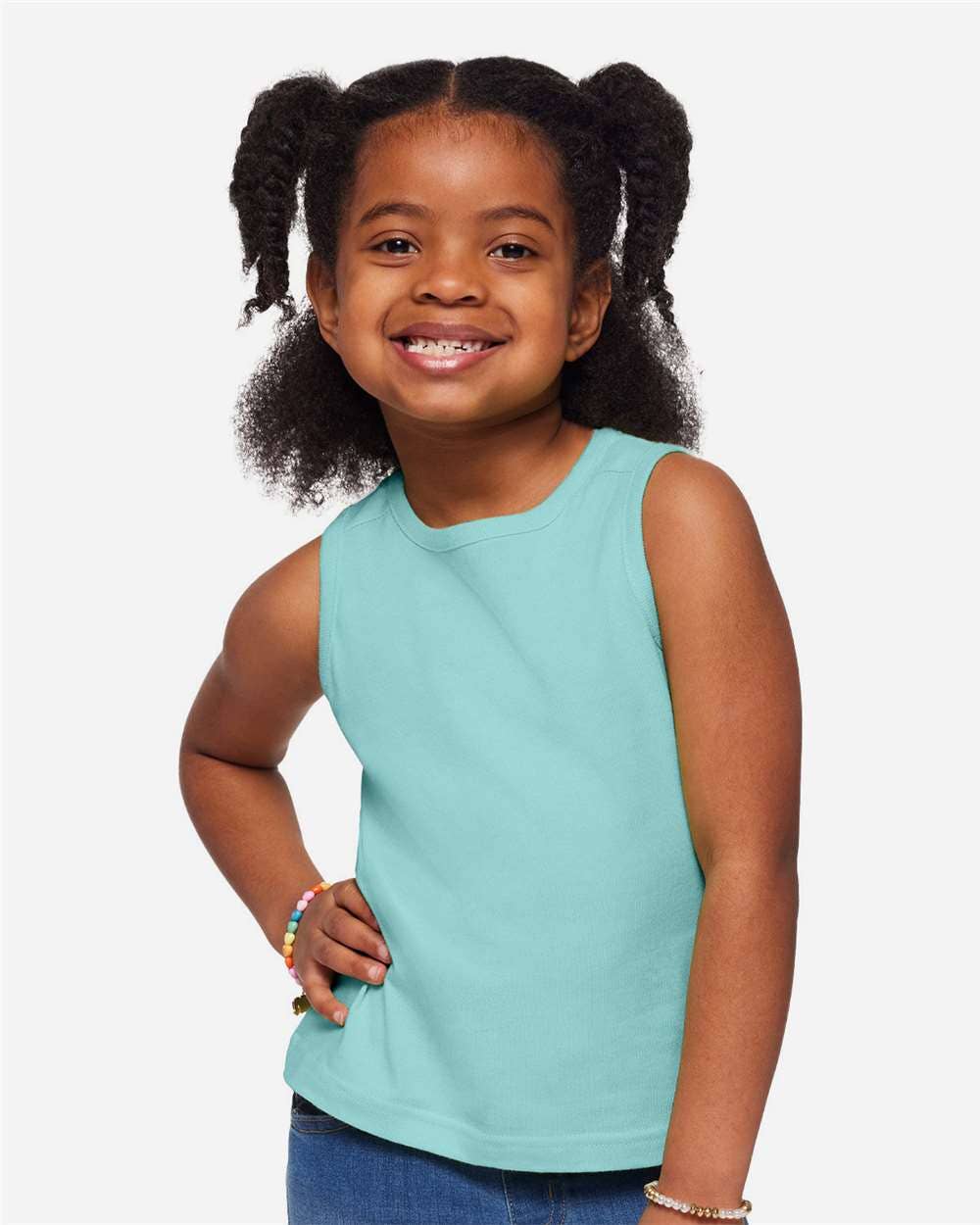 Rabbit Skins Toddler Fine Jersey Tank Top Soft Cotton Sleeve