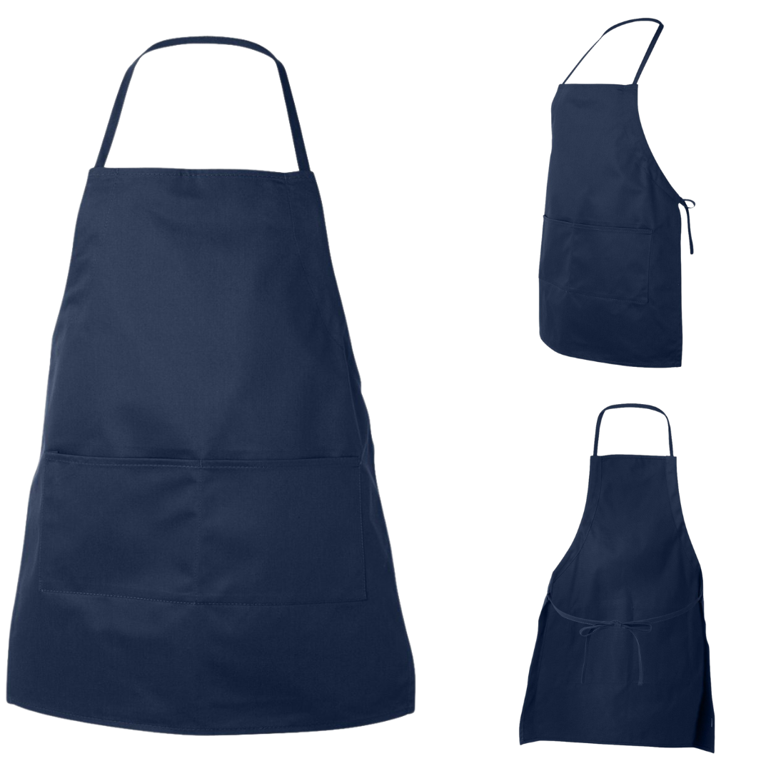 Two-Pocket Butcher Apron Heavy Twill One Size Adjustable