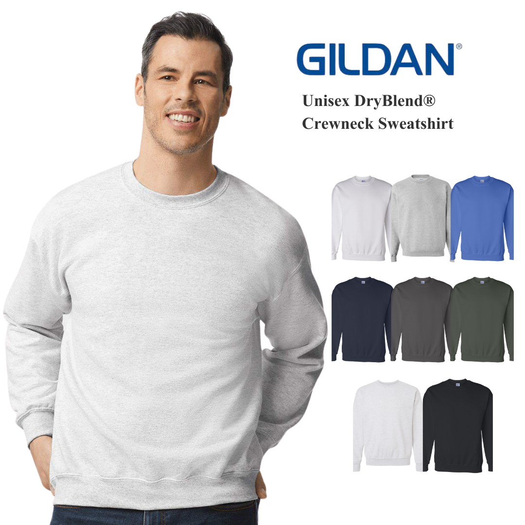 Gildan 12000 Unisex Midweight DryBlend® Crewneck Sweatshirt