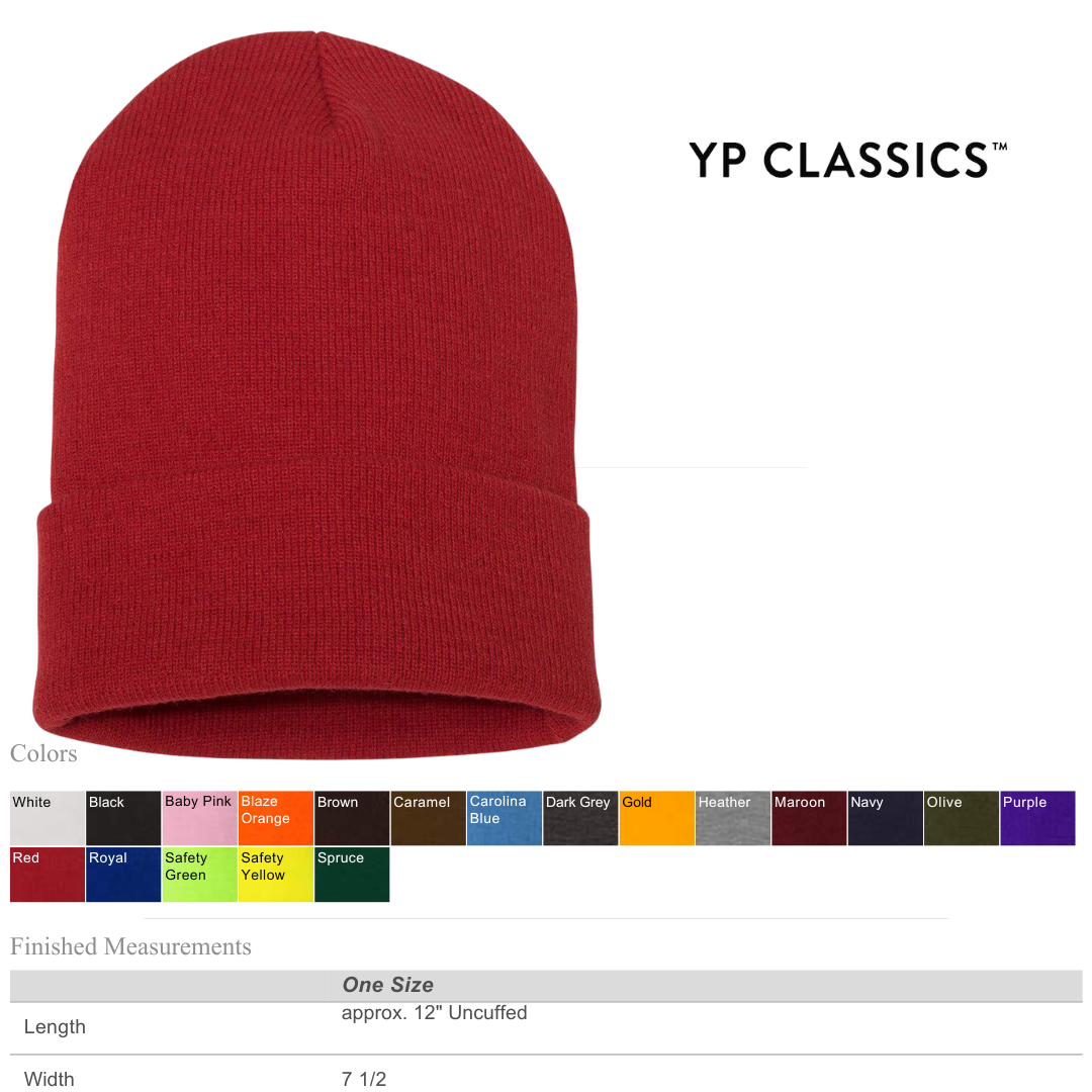 YP Classics Cuffed Beanie – Soft Acrylic Knit Hat