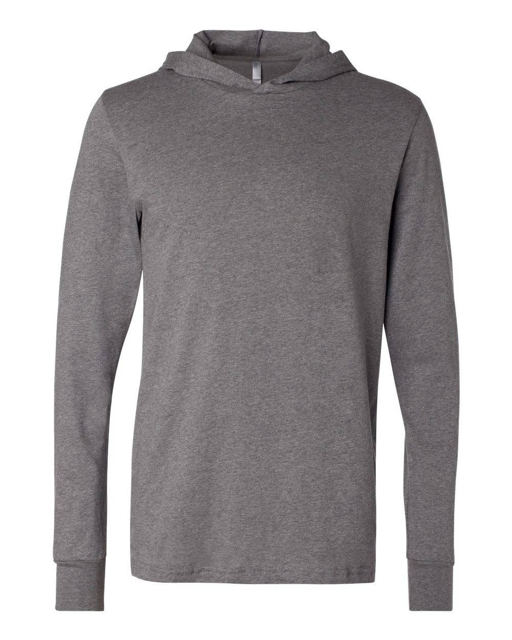 Unisex Jersey Hooded Long Sleeve Tee – Lightweight Comfort