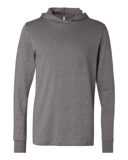 Unisex Jersey Hooded Long Sleeve Tee – Lightweight Comfort