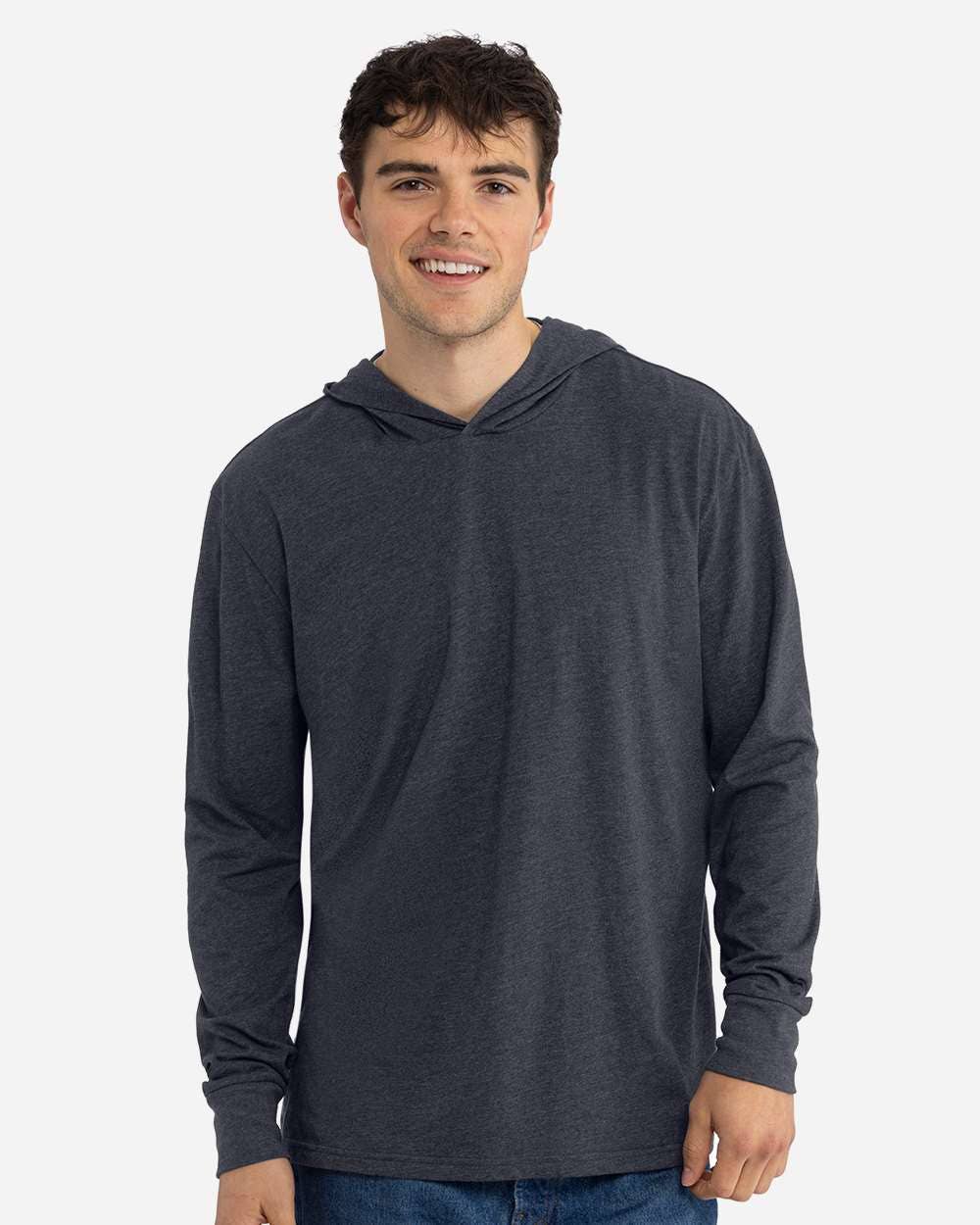 Next Level Unisex Lightweight Hooded Long Sleeve T-Shirt