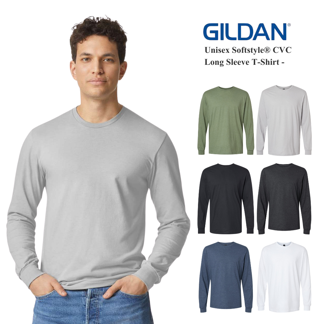 Gildan Softstyle CVC Long Sleeve Tee | Premium Lightweight