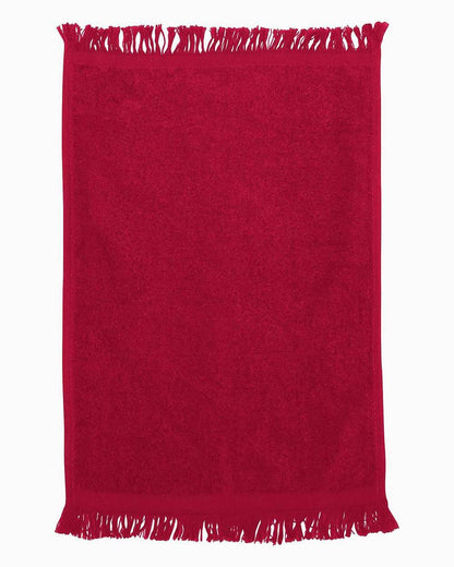 Q-Tees Fringed Fingertip Towel – 11” x 18” Cotton Towel
