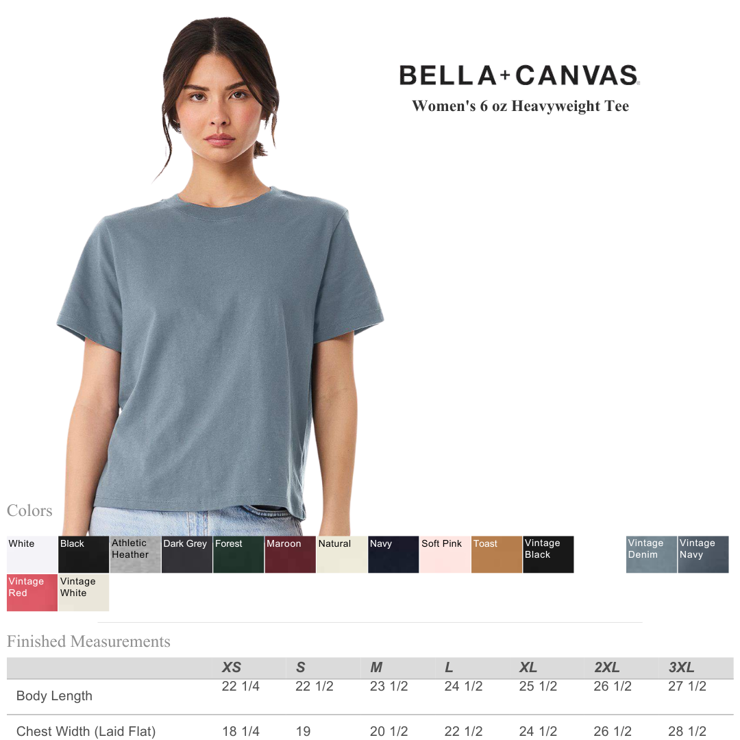 BELLA + CANVAS Women’s Heavyweight Cotton Tee | Relaxed Boxy