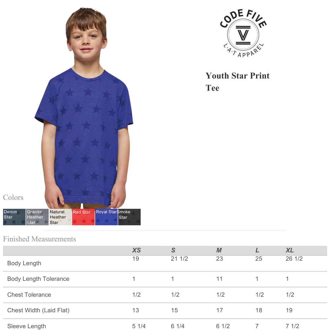 Youth Casual Star Tee | Soft Feel & All-Day Comfort