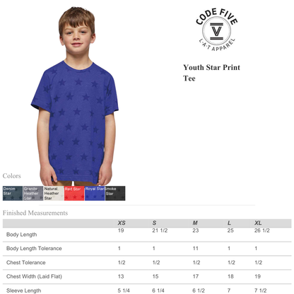 Youth Casual Star Tee | Soft Feel & All-Day Comfort