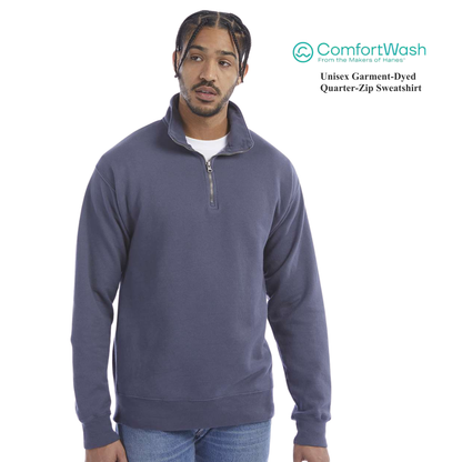 ComfortWash Unisex Quarter-Zip Pullover | Soft Vintage Feel