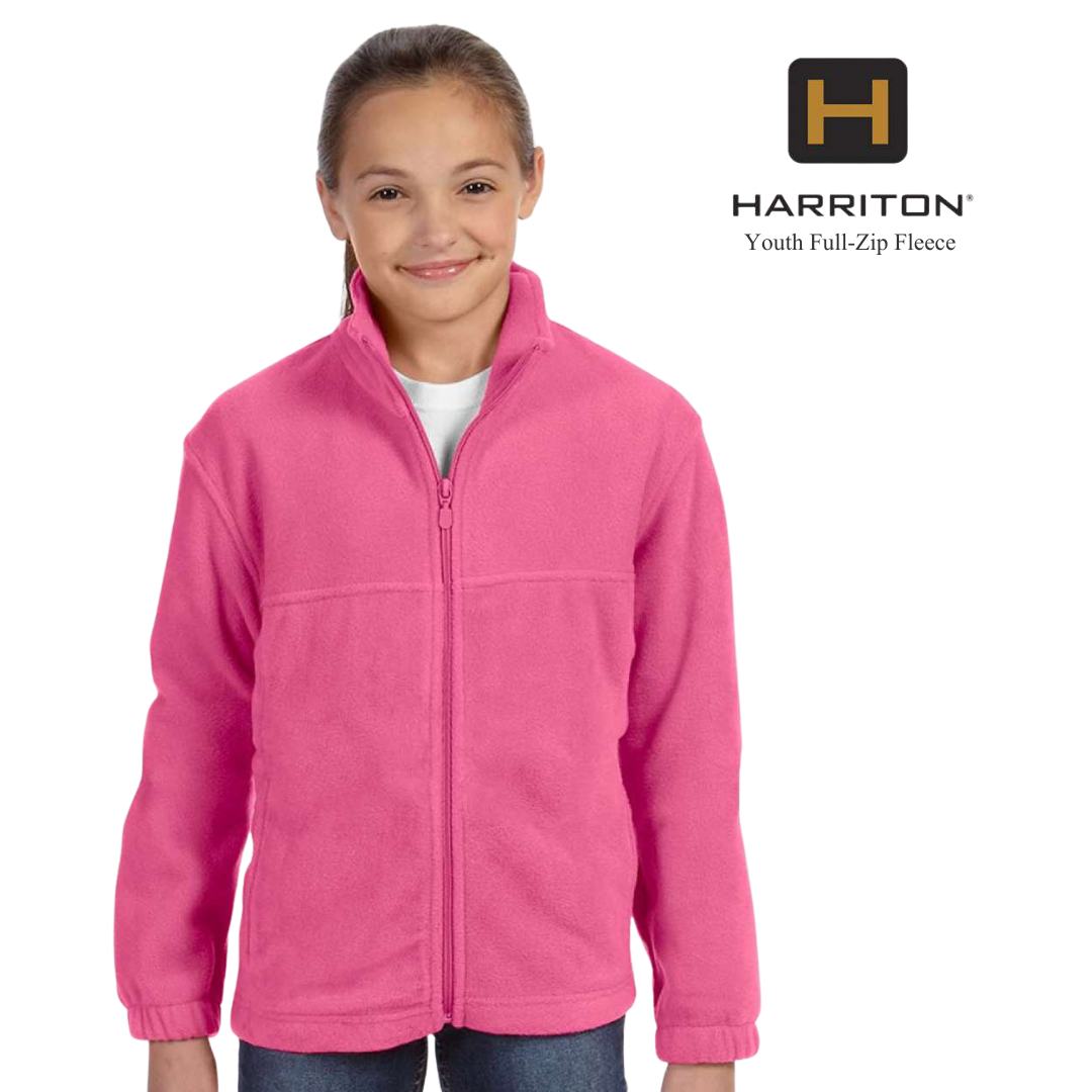 Youth Full-Zip Fleece Jacket | Soft Warm & Comfortable