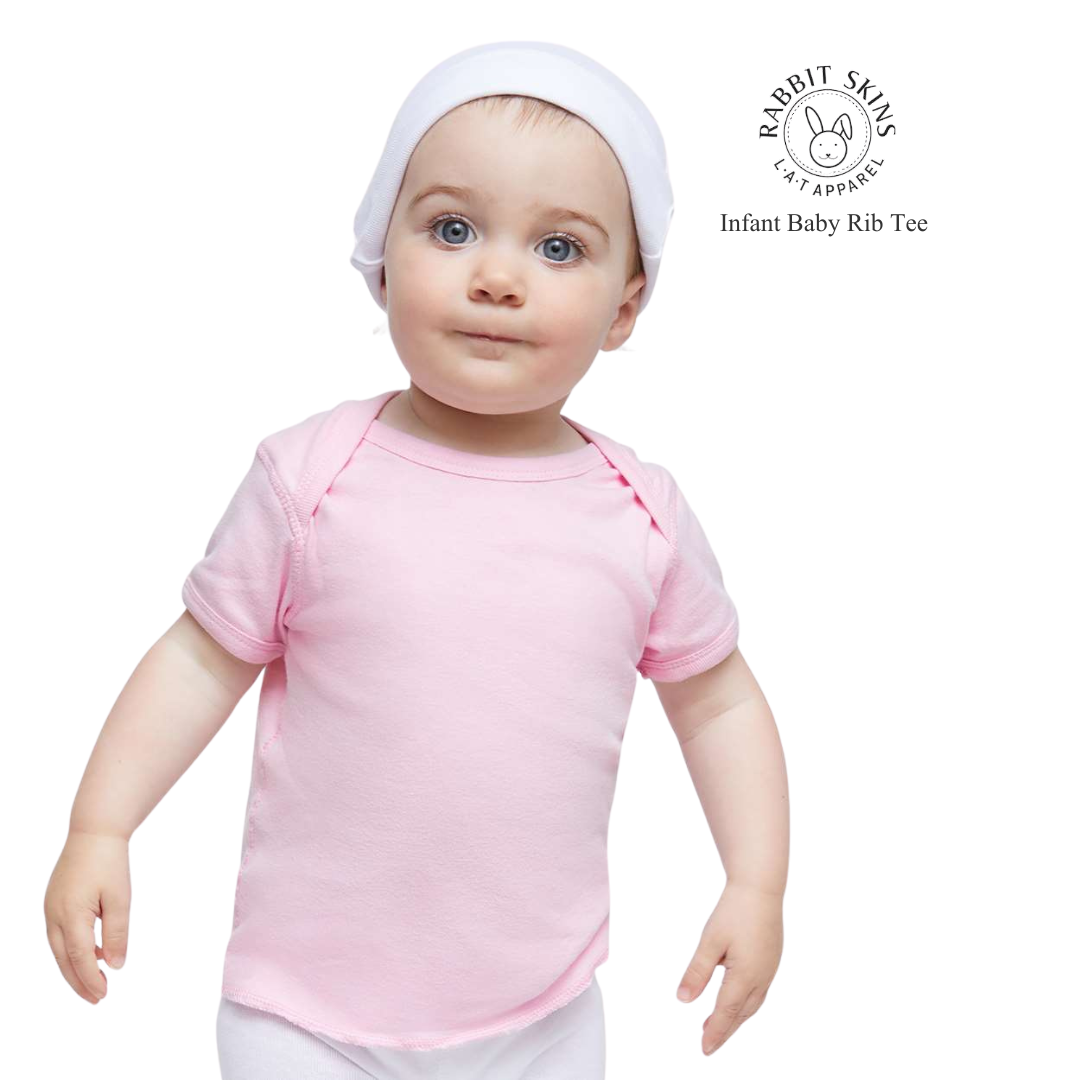 Rabbit Skins Premium Infant Baby Rib Tee Lightweight Cotton