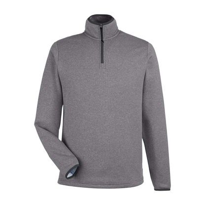 Men’s Heathered Stripe Quarter-Zip Pullover | Moisture-Wick