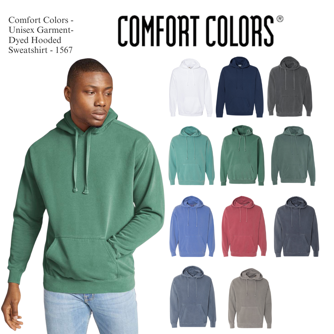 Comfort Colors 1567 Garment-Dyed Hooded Sweatshirt