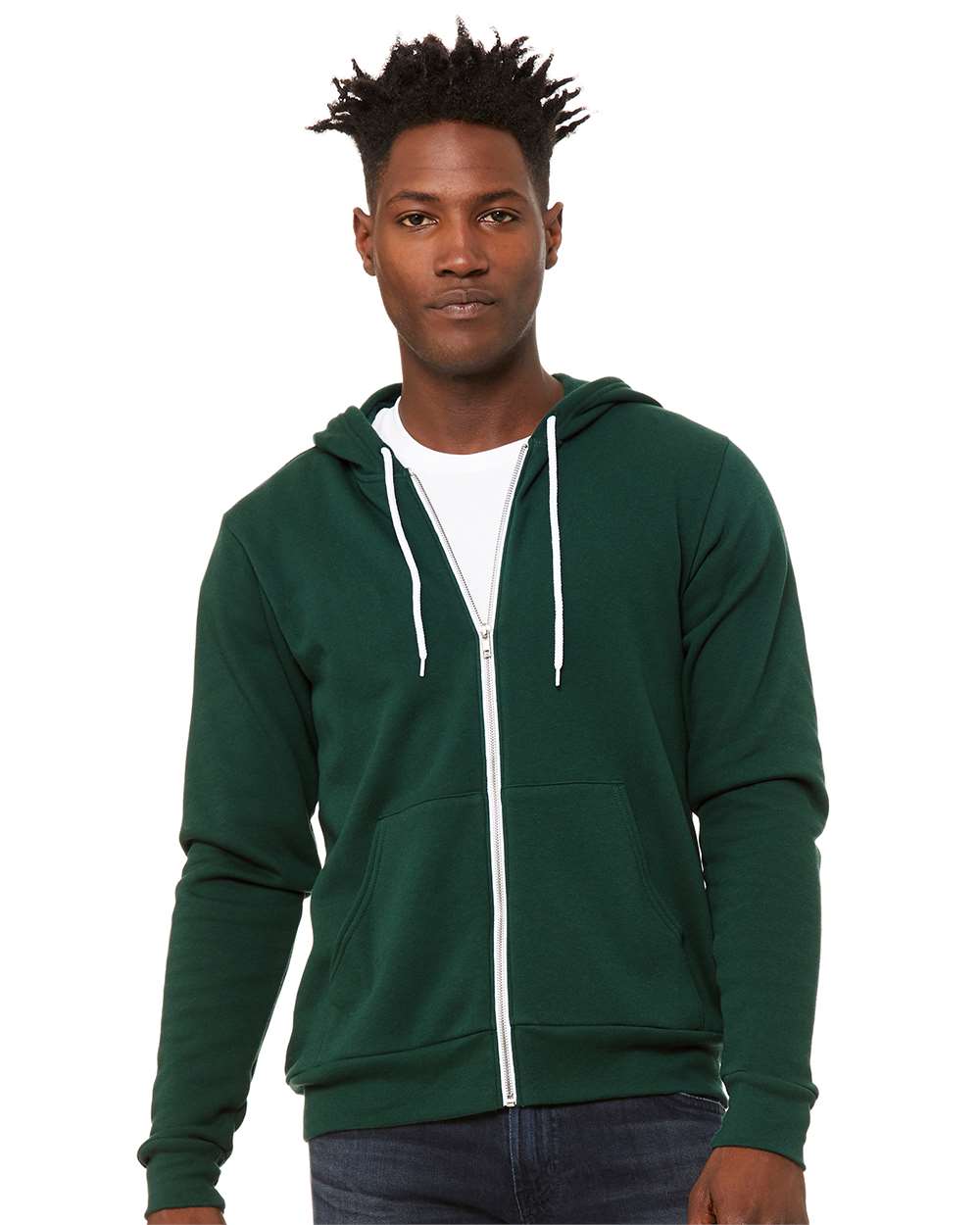 Unisex Sponge Fleece Full-Zip Hoodie | Comfort Soft Cotton